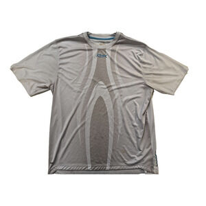 RDX Shirt‎ Mens Large White Gray Athletic Short Sleeve Performance MMA Stained